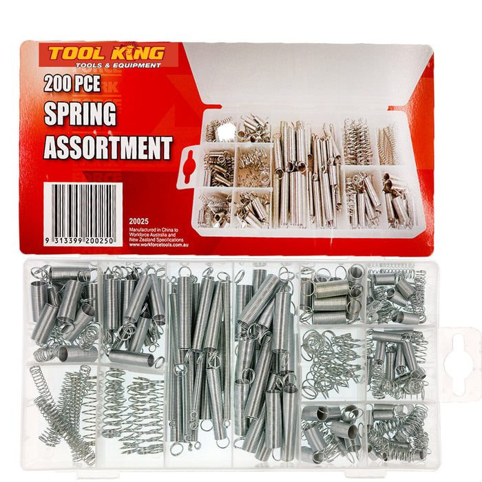 200Pc Small Spring Set Assortment Eureka Grab Kit Compression Extension Lock