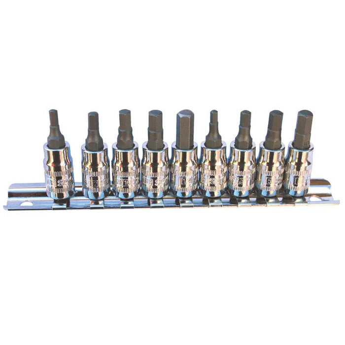 Eurotech 7pc 1/4"Dr Tradesman Quality Bit Socket Set Hex Key H2 3 4 5 6 7 8