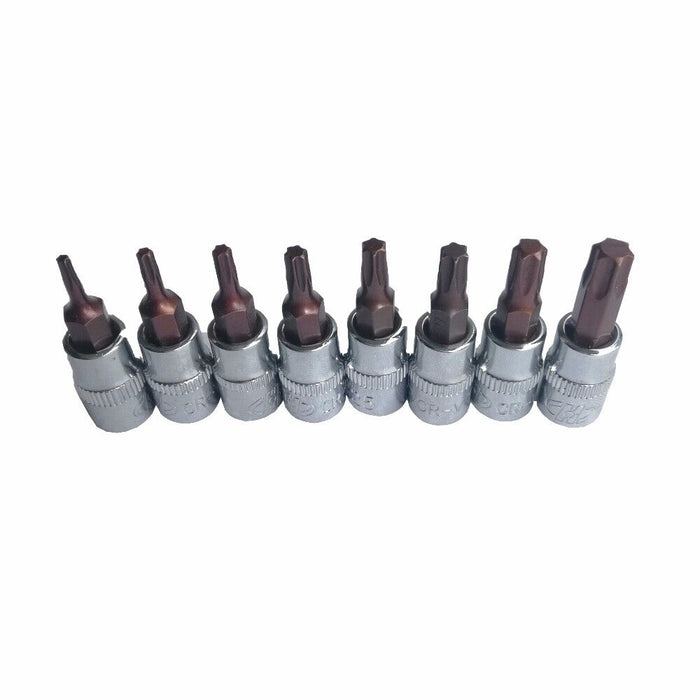 EUROTECH 8Pc Tradesman Quality 1/4" Dr Bit Set Made in Taiwan T8-T40