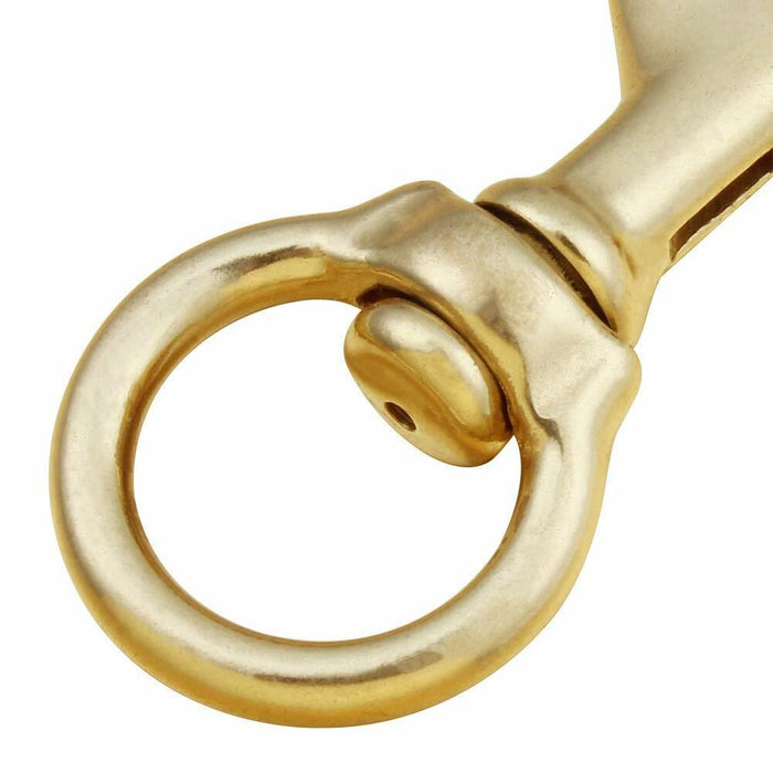 2x Solid Brass Swivel Clip 1-1/4" 32mm  Eye Snap Hook Dog Chain Clip 117mm Long