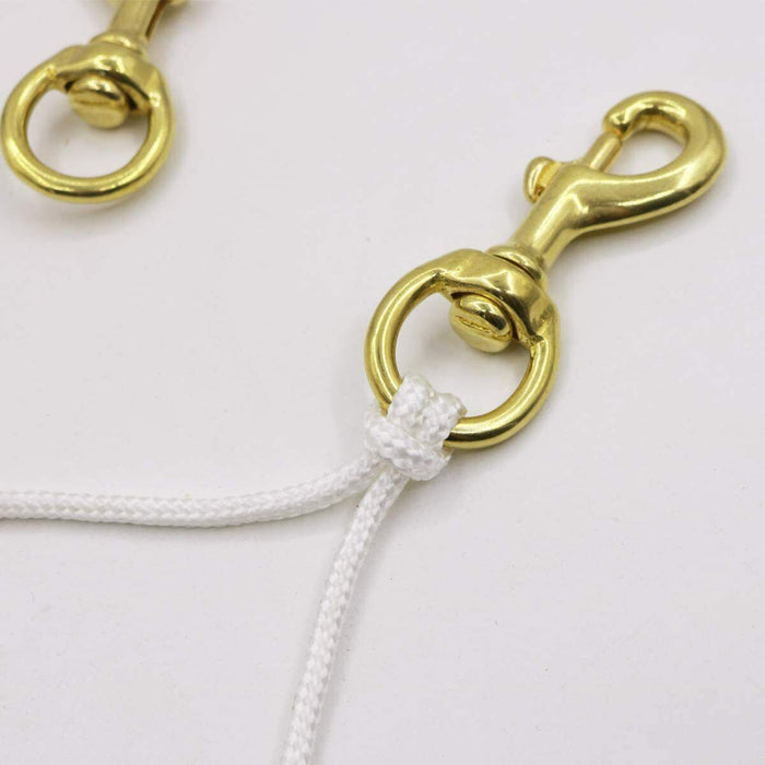 2x Solid Brass Swivel Clip 1-1/4" 32mm  Eye Snap Hook Dog Chain Clip 117mm Long