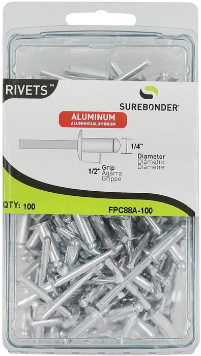 Aluminum Rivet Assortment Aluminum Blind Pop Rivet Open End Blind Rivet 100 Pcs