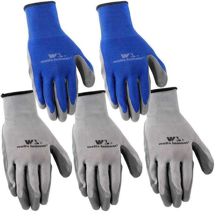 Force PRO Yellow Safety Brickies Gloves Nitrile Sandy Work Gloves 12 Pairs L& XL