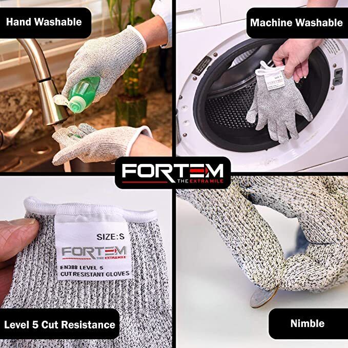 Cut Resistant Gloves Anti-Cutting Food Grade Level 5 Kitchen Butcher Protection