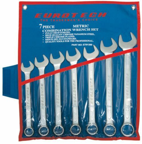 EUROTECH 7Pc Tradesman Quality Spanner Set CR-V Steel Made in Taiwan 22-32mm