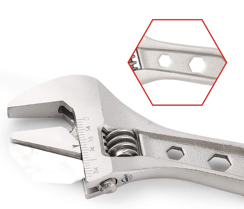 EUROTECH Tradesman Quality  CR/V Steel Adjustable Wrench Made in Taiwan 6-15"