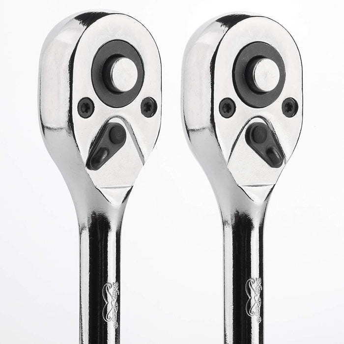 EUROTECH Tradesman Quality 1/4" 3/8" 1/2" Ratchet Socket 72TH Made in Taiwan