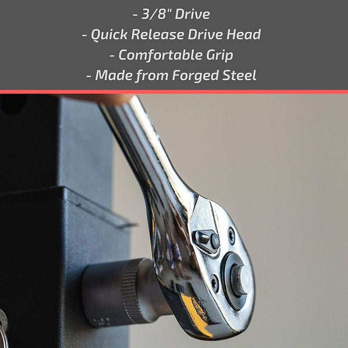 EUROTECH Tradesman Quality 1/4" 3/8" 1/2" Ratchet Socket 72TH Made in Taiwan