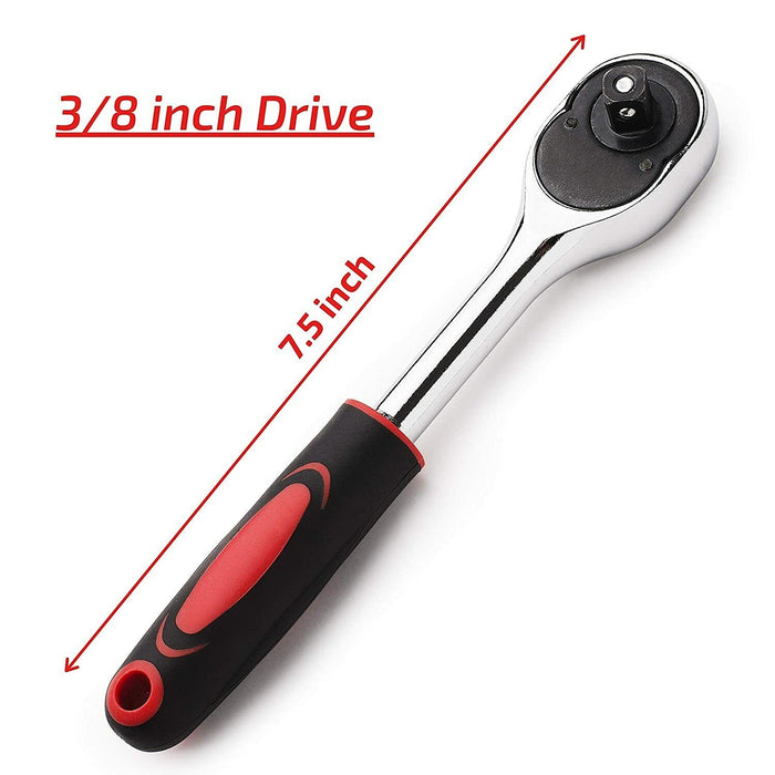 EUROTECH Tradesman Quality 1/4" 3/8" 1/2" Ratchet Socket 72TH Made in Taiwan