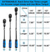 EUROTECH Tradesman Quality 1/4 3/8 1/2"Dr Flex Head Extendable Ratchet TAIWAN - FISHER DISCOUNT