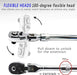 EUROTECH Tradesman Quality 1/4 3/8 1/2"Dr Flex Head Extendable Ratchet TAIWAN - FISHER DISCOUNT