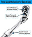 EUROTECH Tradesman Quality 1/4 3/8 1/2"Dr Flex Head Extendable Ratchet TAIWAN - FISHER DISCOUNT