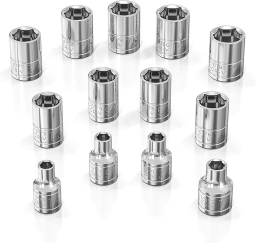 EUROTECH Tradesman 1/4DR 6PT SAE /AF Deep Socket Individual Made in Taiwan - FISHER DISCOUNT