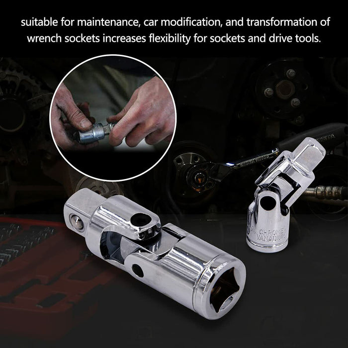 EUROTECH Tradesman Quality 1/4 3/8 1/2" Dr Universal Joint Socket Made in Taiwan