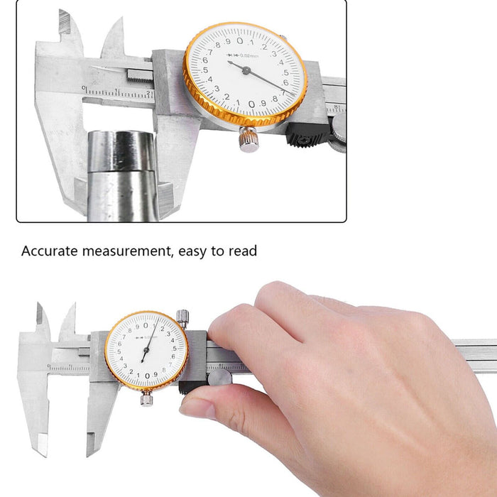 Dial Calipers 0-150 Mm High Precision Stainless Steel Vernier  Measuring Tool