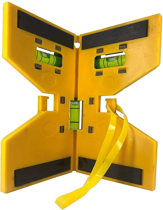 Spirit Level,Magnetic Post Level Tool Folds for Storage,Cross Check Bubble LY6L4 - FISHER DISCOUNT