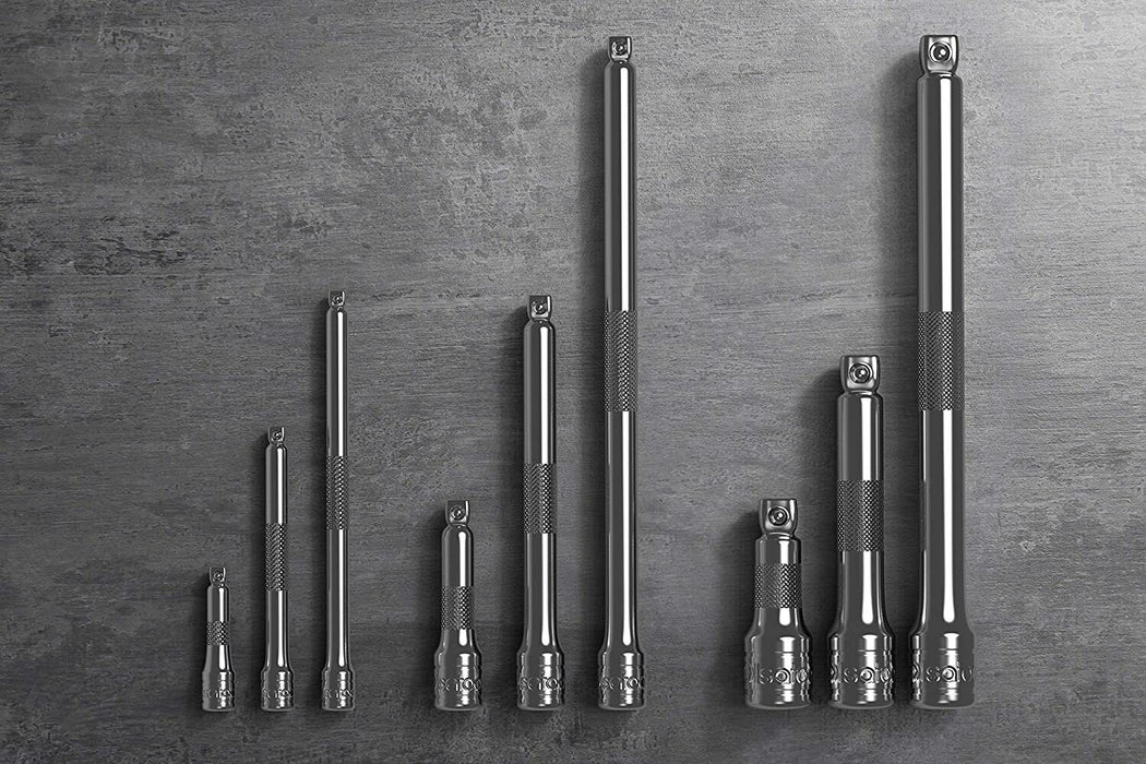 EUROTECH 3/8Dr Tradesman Quality Extension Wobble Bar Set Made Taiwan 43-250mmL