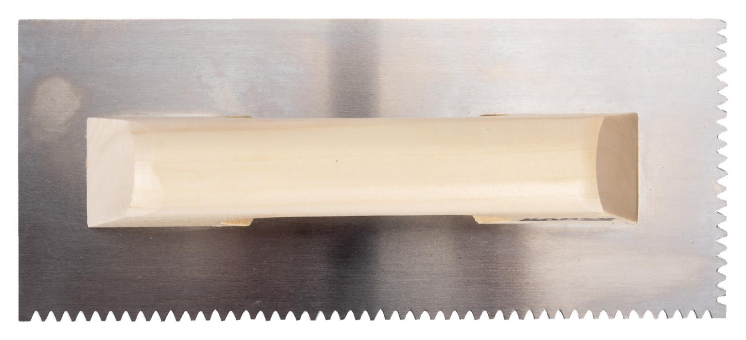 Force PRO 280x115mm Carbon Steel Blade Plastering Trowel Teeth Rubber Handle