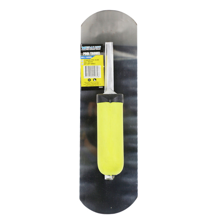 Force PRO Pool Trowel Soft Grip Handle High Stainless Steel Heavy Duty 355x100mm
