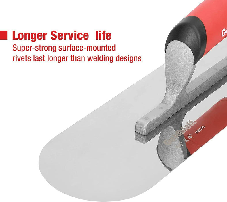 Force PRO Pool Trowel Soft Grip Handle High Stainless Steel Heavy Duty 355x100mm