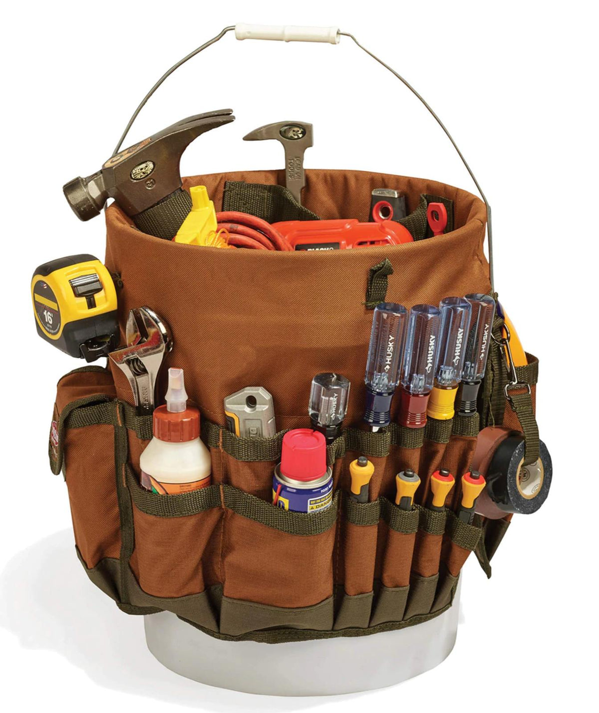 56 Bag Bucket Organizer Tool Bag Boss Gallon Pocket Storage Pockets Bu — FISHER DISCOUNT