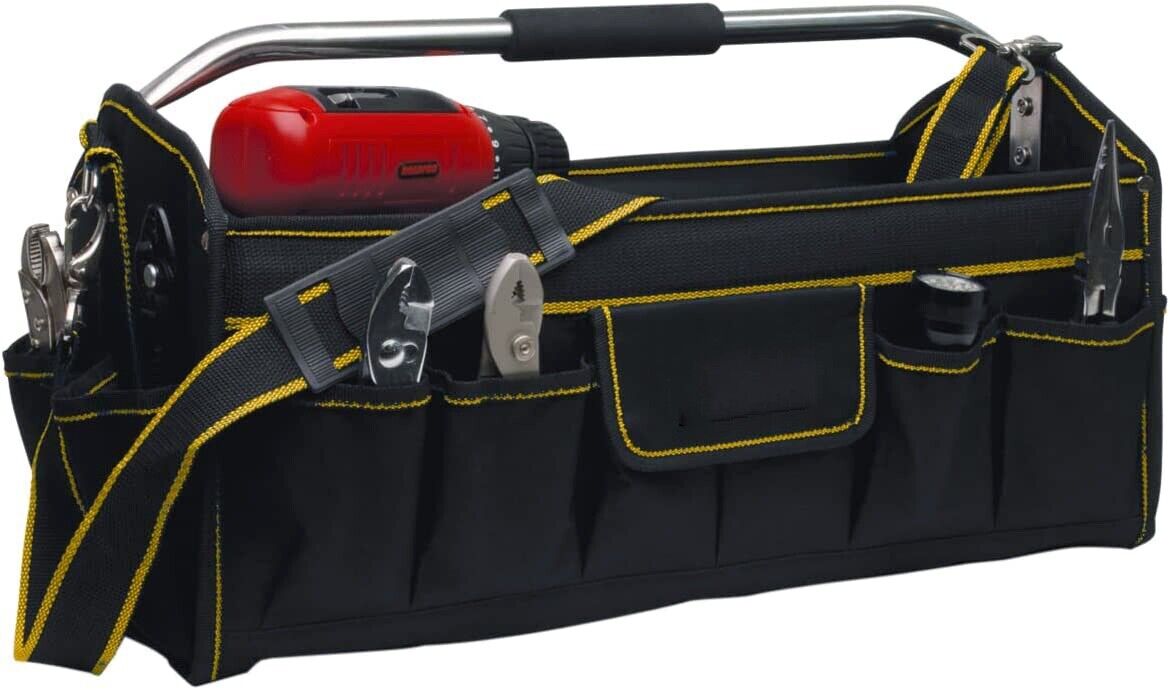 500 x 230 x 270mm Tool Bag Wide Open-Top Black Foldable Portable Storage Handy