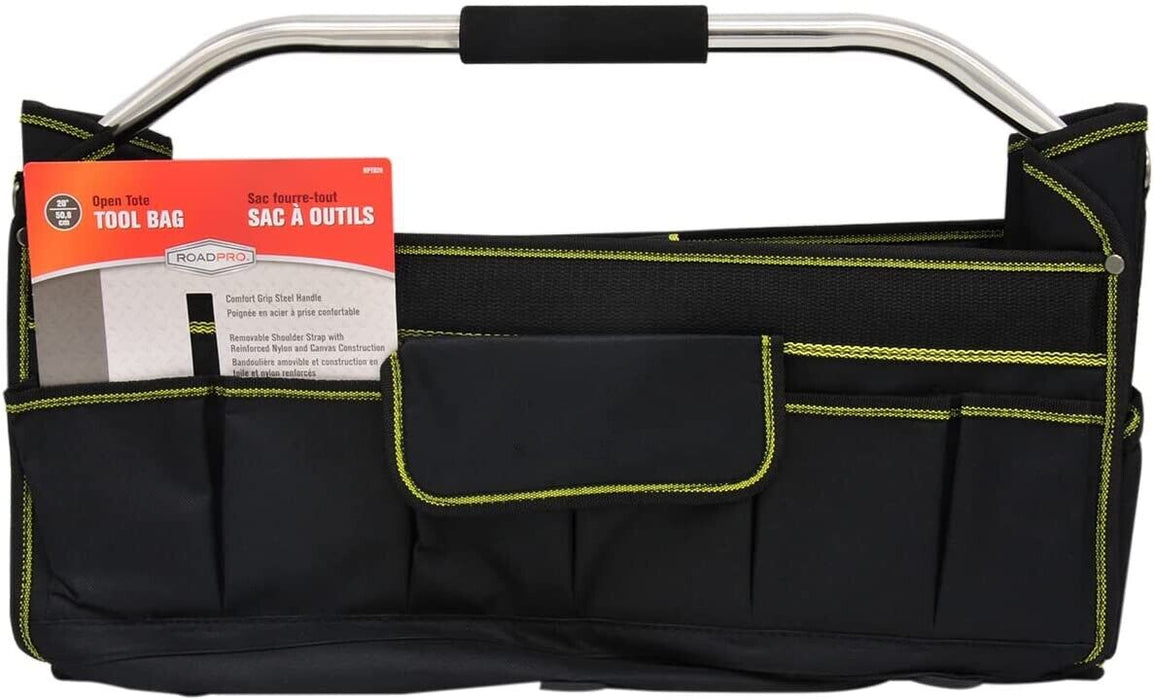 500 x 230 x 270mm Tool Bag Wide Open-Top Black Foldable Portable Storage Handy