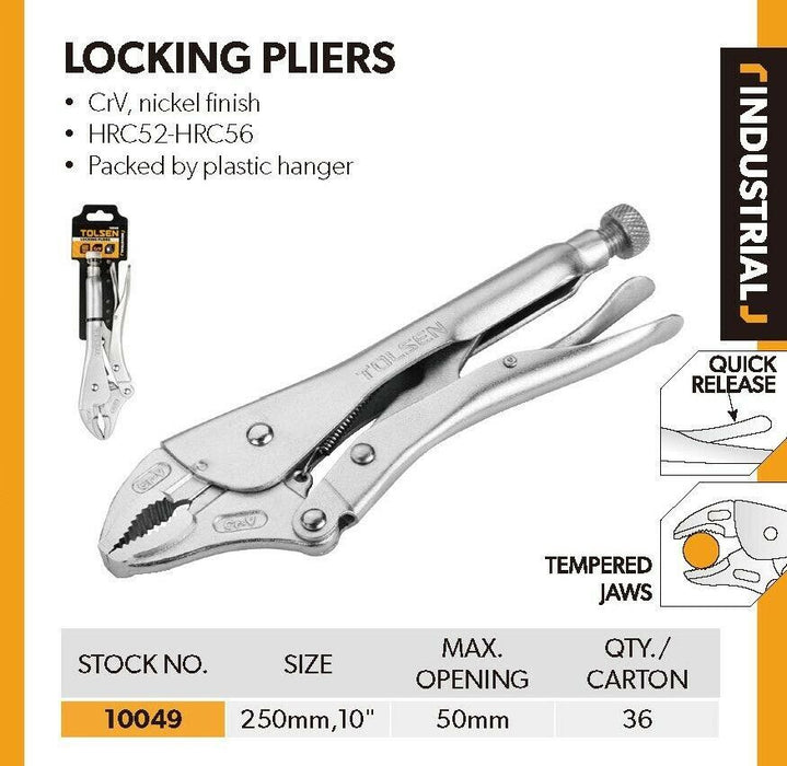 Force PRO Locking Pliers Jaw Grip Vice Rubber Handle Fast Release Clamp Weld