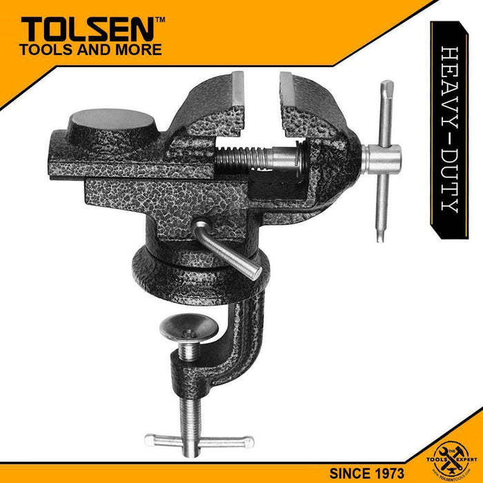 Tolson 50mm HD 360º Swivel Portable Table Bench Vice Clamp Mini Vise Anvil