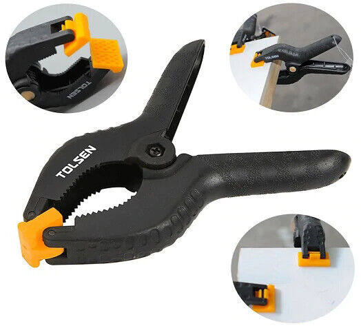 Heavy Duty Hard Plastic Spring Clamps Set Quick DIY Tools Grip Clips Nylon 3" 4"