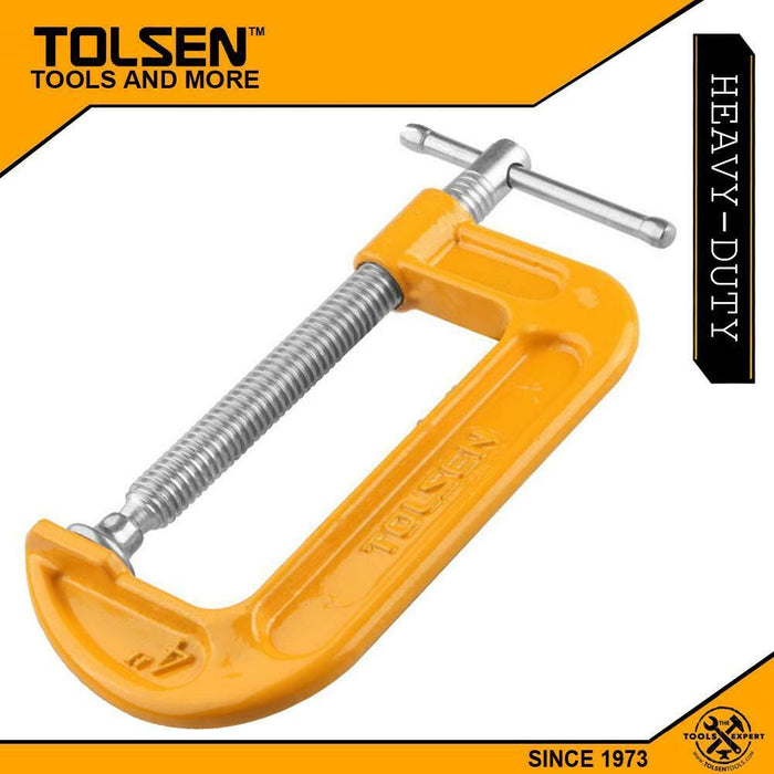 TOLSON®  G - Clamp Set Industrial Strength Swivel Pad Design 75/100/150/200mm