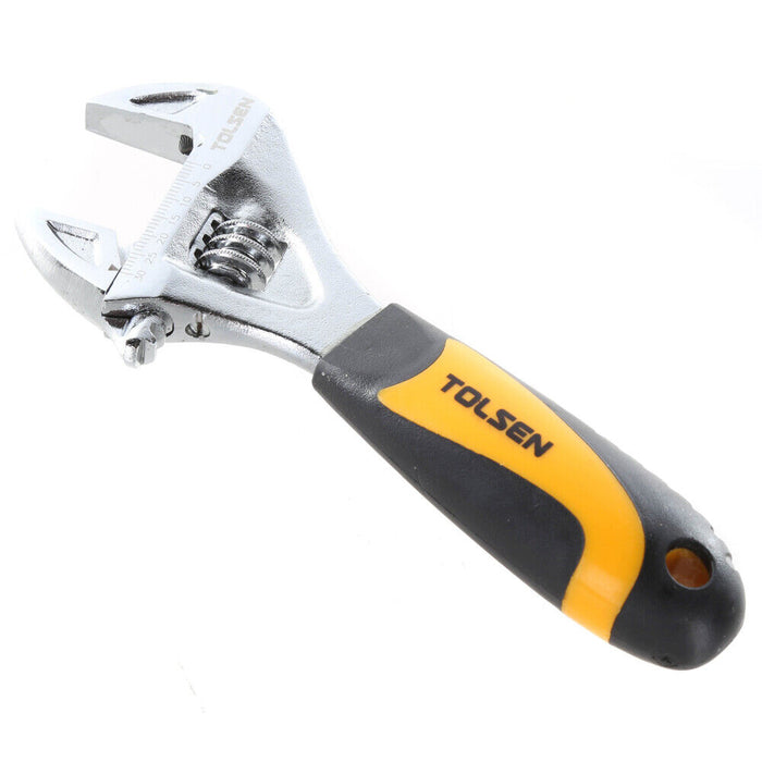 Stubby Adjustable Wrench Shifter Spanner for Confined Area 165mm Wide Open Jaw