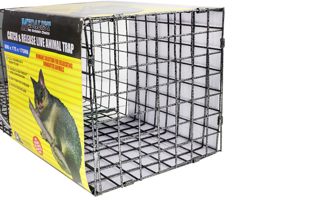 Trap Humane Possum Cage Live Animal Cage Feral Cat Rabbit Hare Rat Bait Rakali N - FISHER DISCOUNT