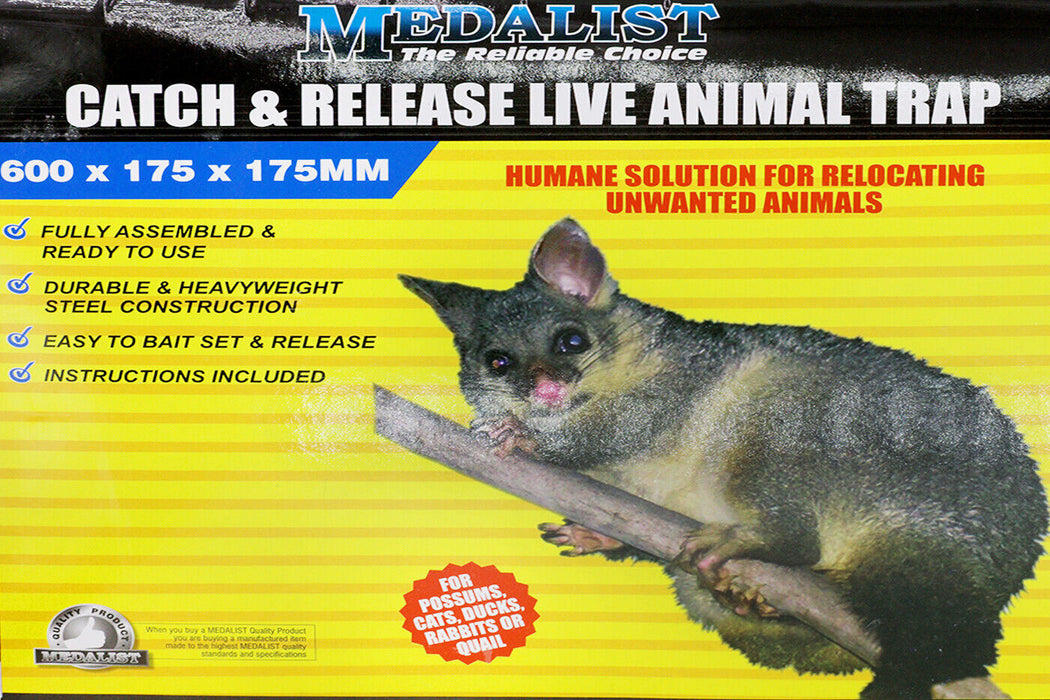 Trap Humane Possum Cage Live Animal Cage Feral Cat Rabbit Hare Rat Bait Rakali N - FISHER DISCOUNT