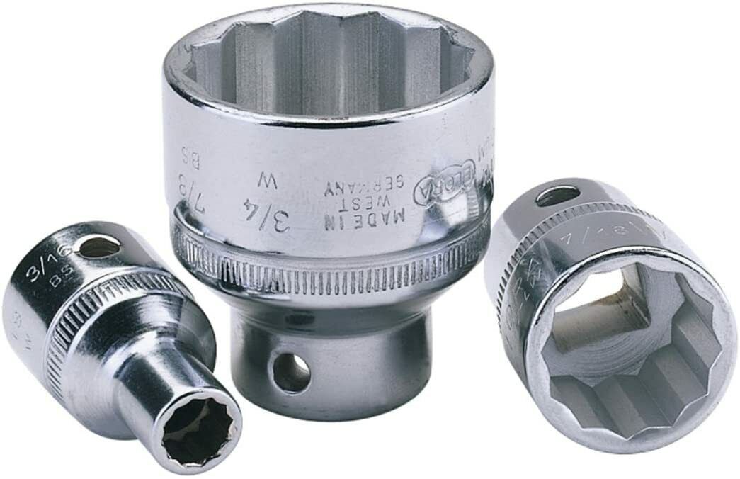 Force PRO 3/8 1/2Dr  Individual Whit-worth Socket BSW Set Made in Taiwan 1/8-3/4