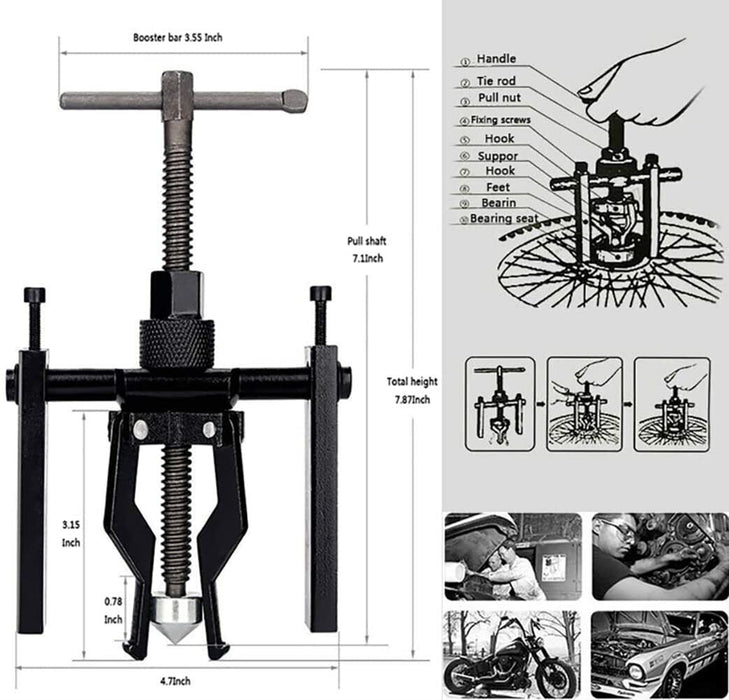 TRAX 3 HD Jaw Inner Bearing Puller Gear Extractor 12-38mm  Made in Taiwan