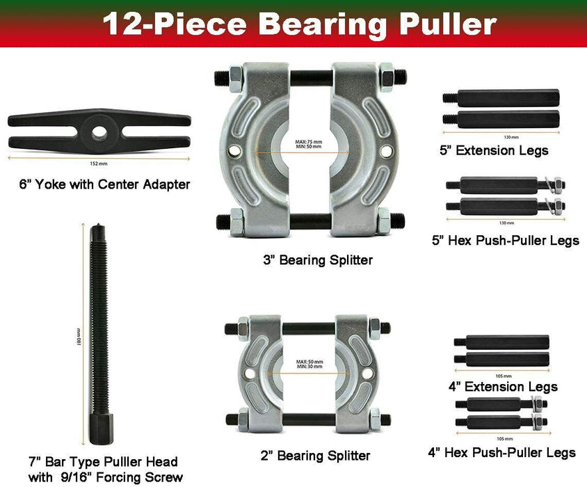 TRAX Bearing Splitter Gear Puller tool Set Fly Wheel SeparatorKit Made in Taiwan