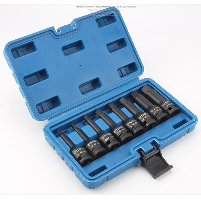 TRAX 10pc 1/2" Dr Star Impact Socket Bit Set  Black Cr-Mo Made in Taiwan T20-T70