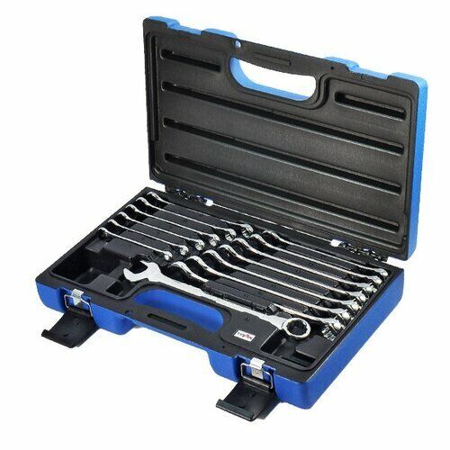 TRAX 14PC 15° Offset Wrench/Spanner Set Made in Taiwan 6-19mm  WITH CASE