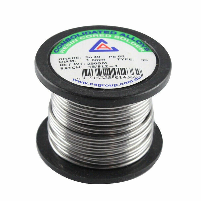 250g Resin Core Solder Roll SRC250 1.6mm Dia 40% Tin 60% Lead - 250g
