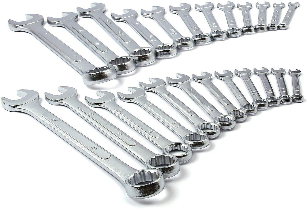 TRAX 22PC Spanner Set Combination Open Wrench Made in Taiwan 8-19mm 1/4” - 7/8”