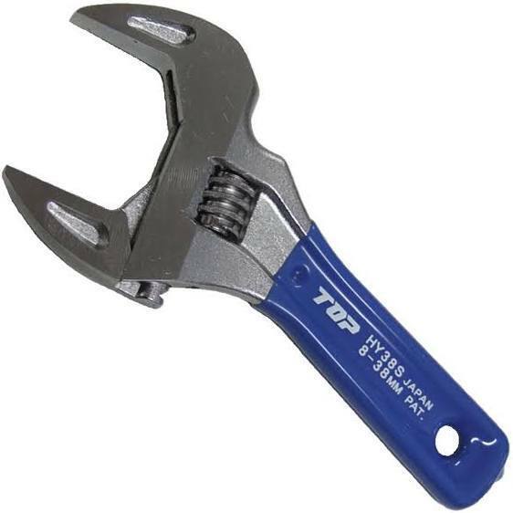 TOP Wide Jaw Shifter Adjustable Wrench Stubby Length MADE IN JAPAN 26-49MM