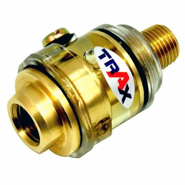 TRAX 1/4" NPT Line Brass Compressor Mini In-Line Oiler Air Lubricator MadeTaiwan