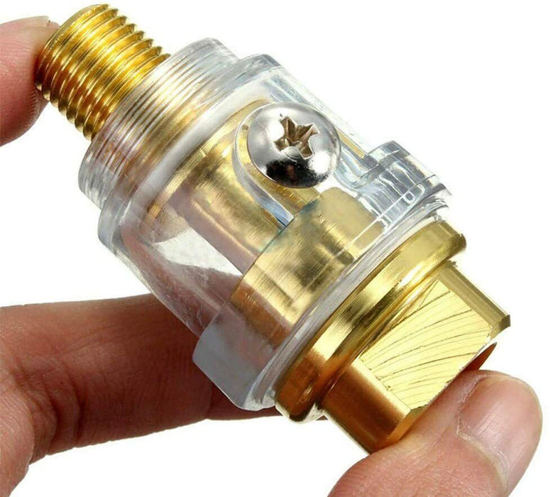 TRAX 1/4" NPT Line Brass Compressor Mini In-Line Oiler Air Lubricator MadeTaiwan