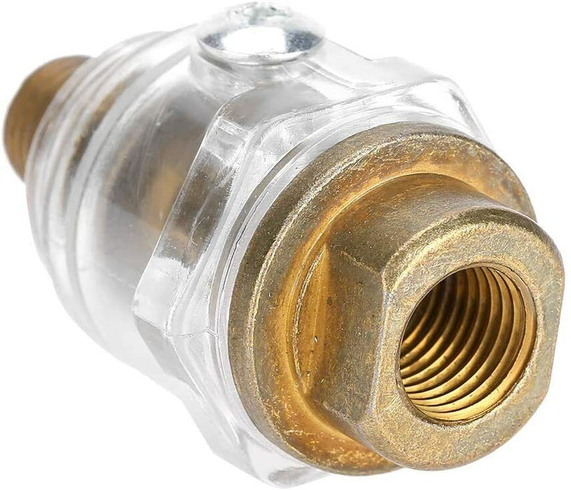 TRAX 1/4" NPT Line Brass Compressor Mini In-Line Oiler Air Lubricator MadeTaiwan