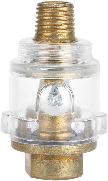 TRAX 1/4" NPT Line Brass Compressor Mini In-Line Oiler Air Lubricator MadeTaiwan