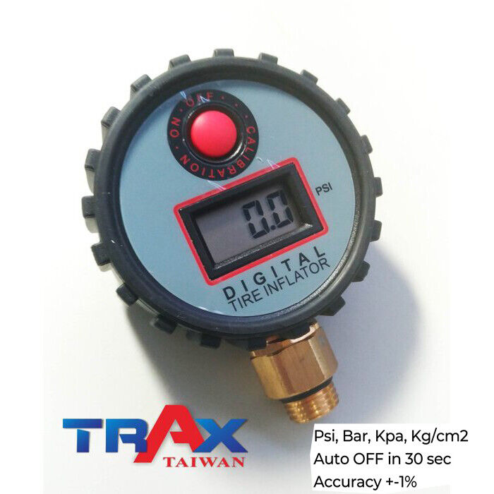 TRAX Tyre Inflator Gauge Deflator Digital Tire Gun Made in Taiwan 2 - 160psi