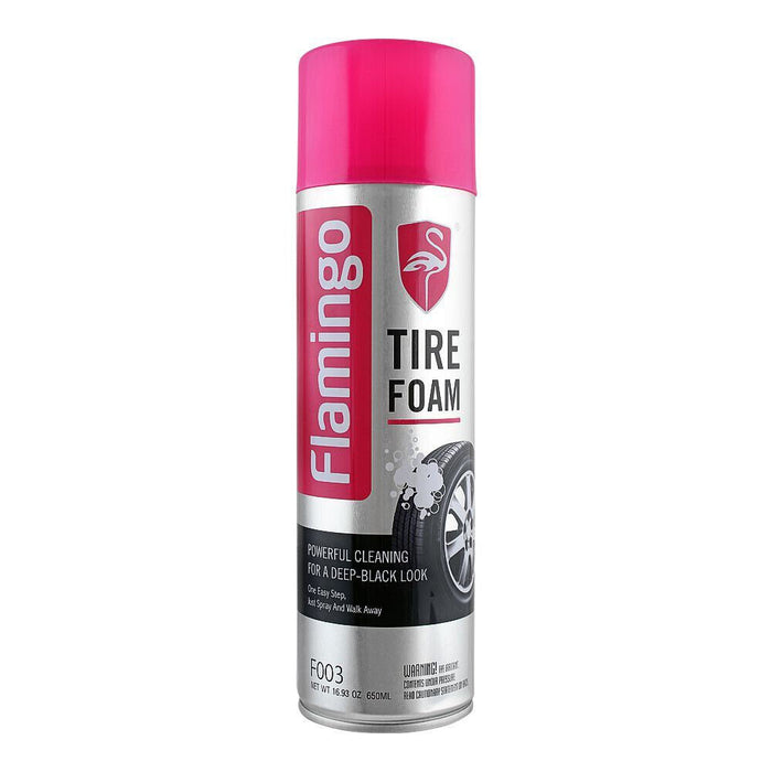 FLAMINGO - TYRE FOAM CLEAN & SHINE  One step Tire Care 650ml