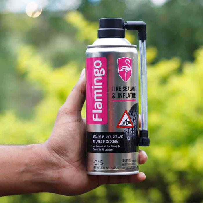 24PC FLAMINGO CAR SUV 4WD PUNCTURED FLAT TYRE INFLATOR SEALER FIXA-FLAT SPARE