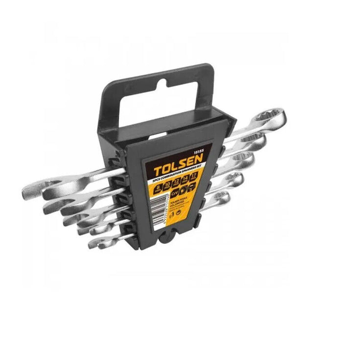 Tolsen 8mm, 10mm, 13mm, 17mm, 19mm Spanner Set 5 Pieces Combination 15155